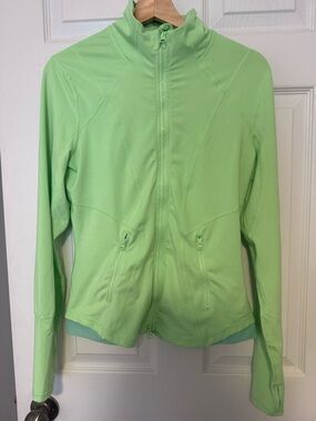 Lightweight Women's Zip-Front Cardigan Sweater in Bright Green